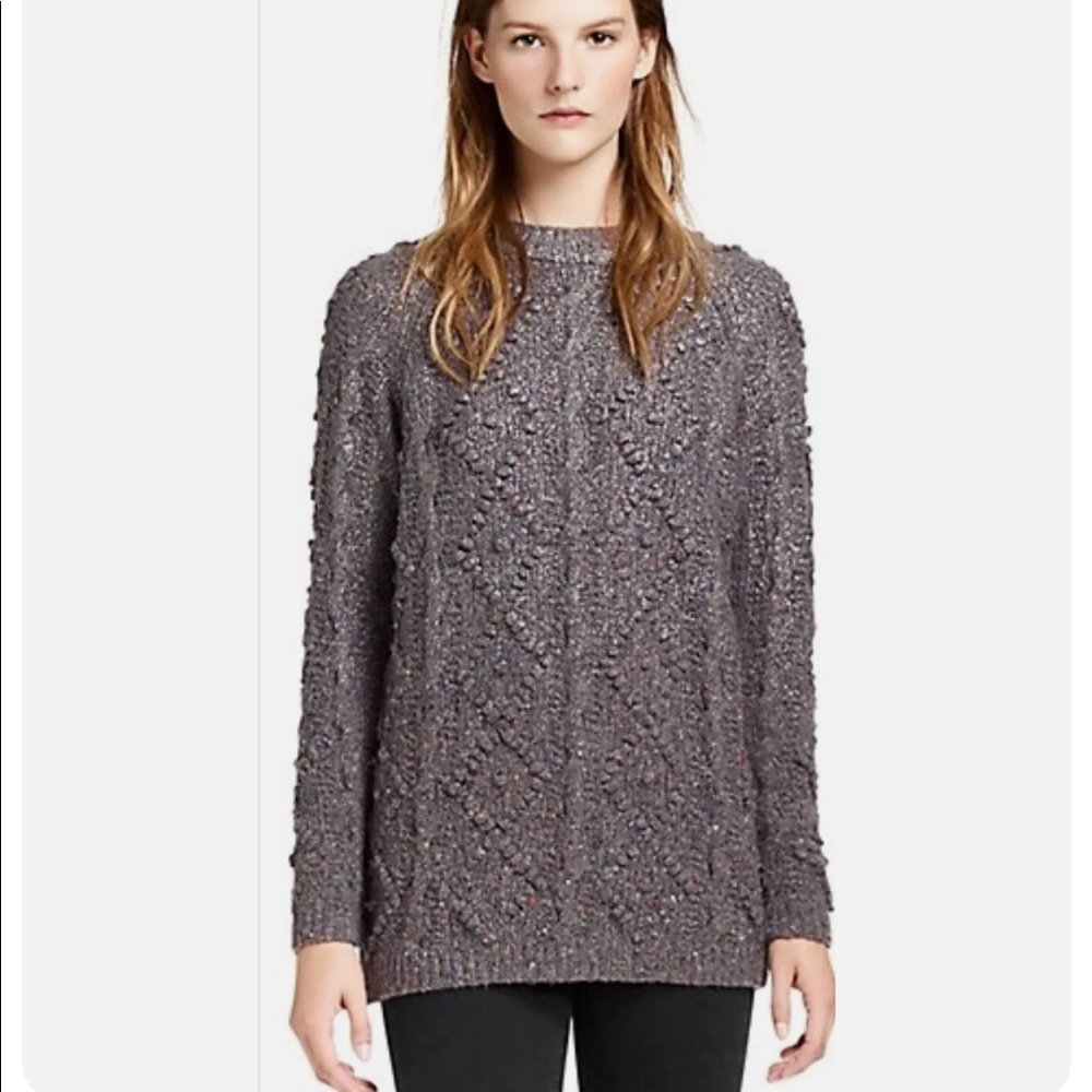 Tory Burch Shawn Metallic Tunic Sweater
